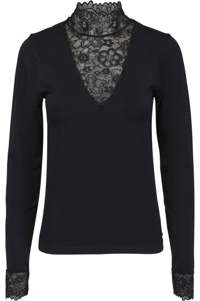 VANESSA V CUT BLOUSE MI3824 100 BLACK
